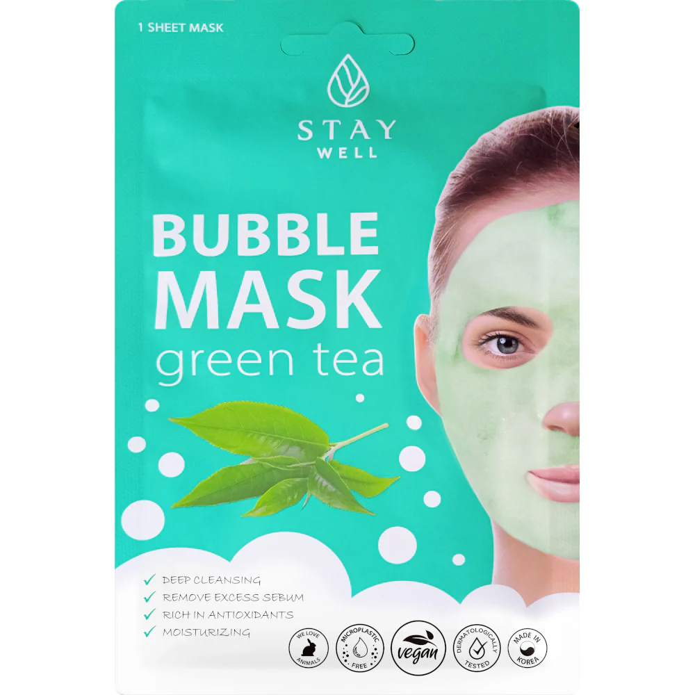 Mask Deep Cleansing Bubble Mask – GREEN TEA - Maschera Purificante viso, Maschera Lenitiva viso