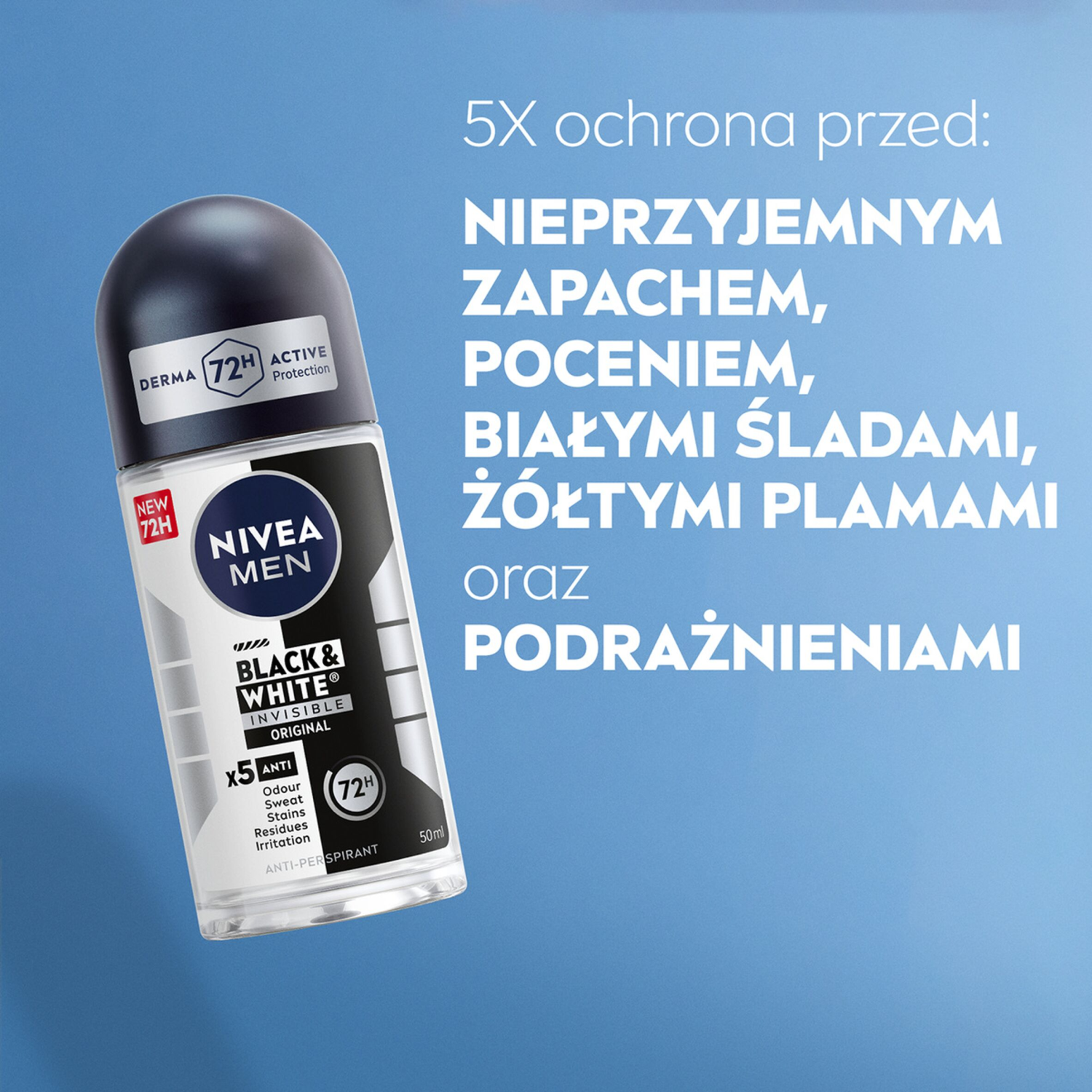 Nivea Men antiperspirant roll-on 50ml Invisible Men