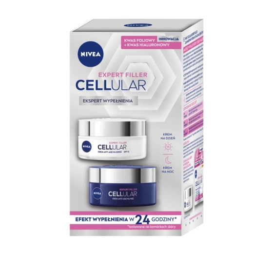 NIVEA Cellular Expert Filler 2 Pack krem na dzień 50 ml   krem na noc 50 ml