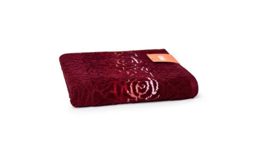 Ręcznik Rosso 50x90 bordowy frotte 500 g/m2 jednobarwny