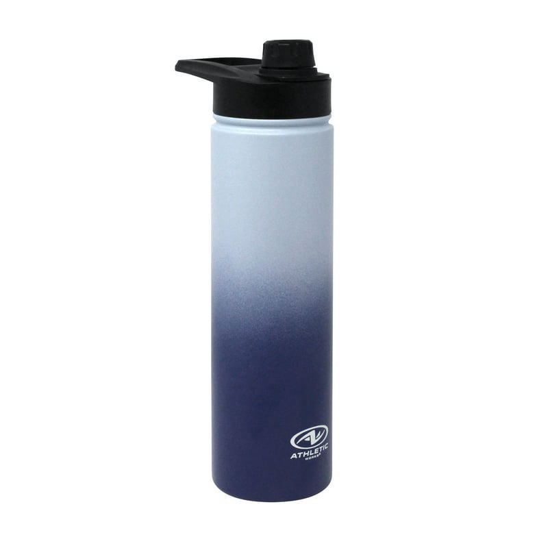 Superbe bouteille en acier inoxydable bleu ombré avec bouchon à visser - Garde vos boissons froides toute la journée !