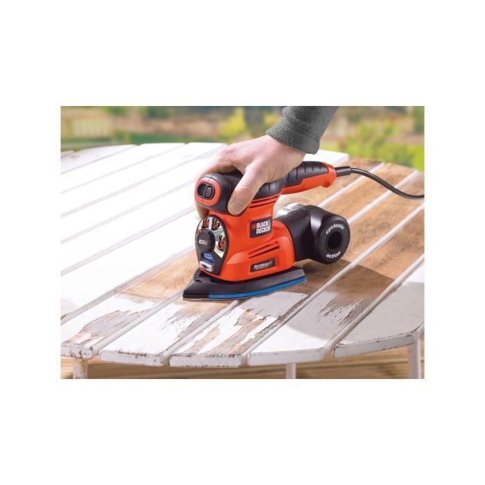 Corded multi-sander kit - BLACK+DECKER - KA280K-QS - 220W - 3 adapters - 17 abrasives - carrying case
