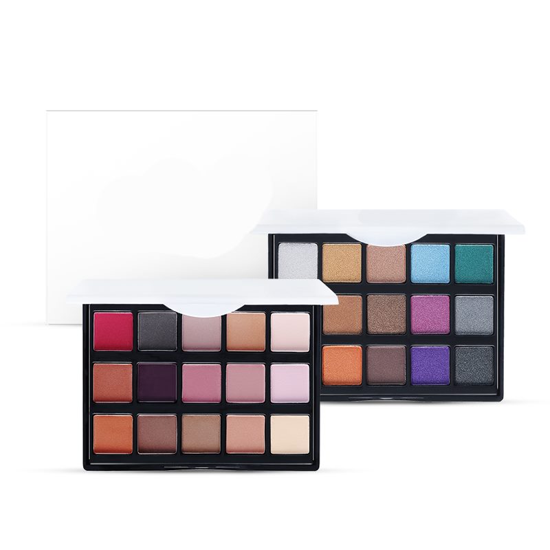 Paleta de Sombras Nude com 15 Cores para Maquiagem Esfumada, Sombra com Glitter, Sombra Matte, À Prova D'Água