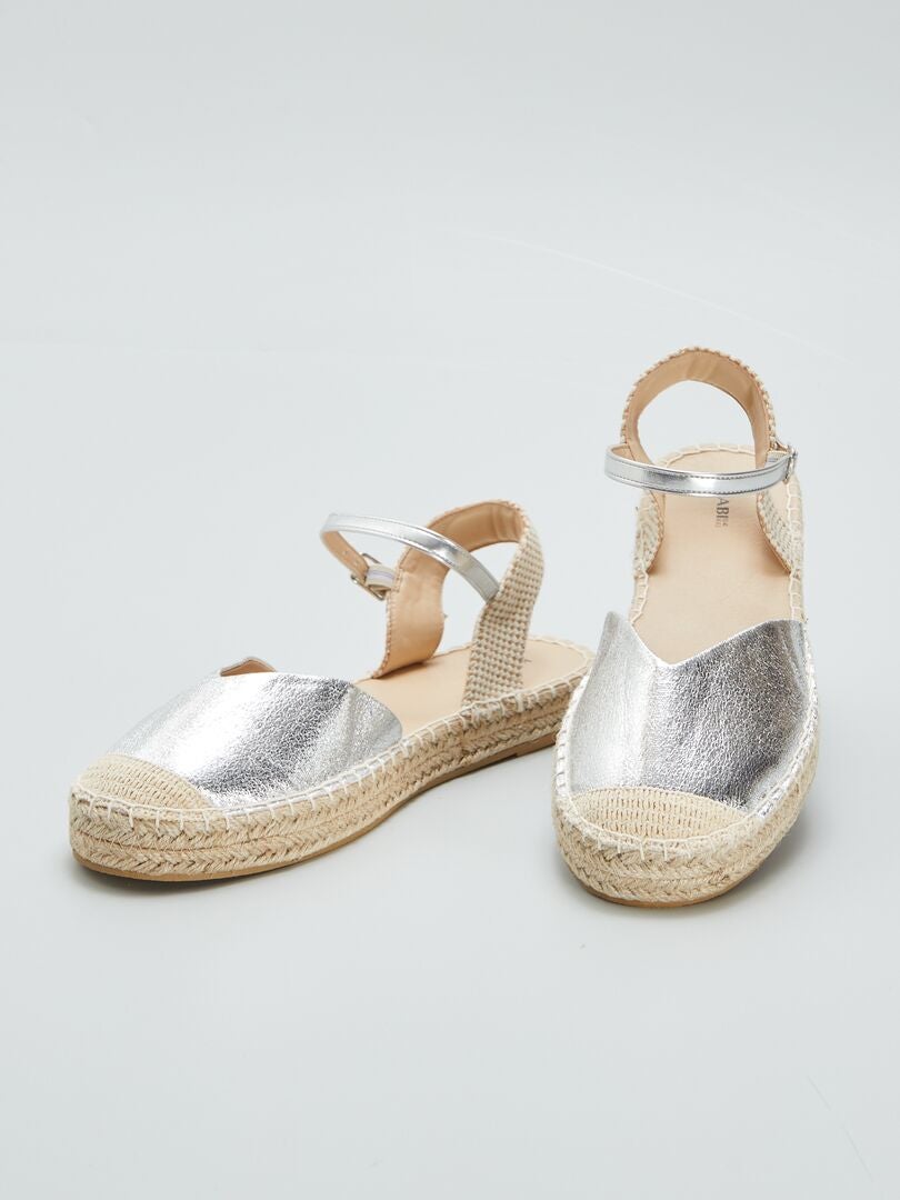 Sandálias Espadrille Fechadas - CINZA