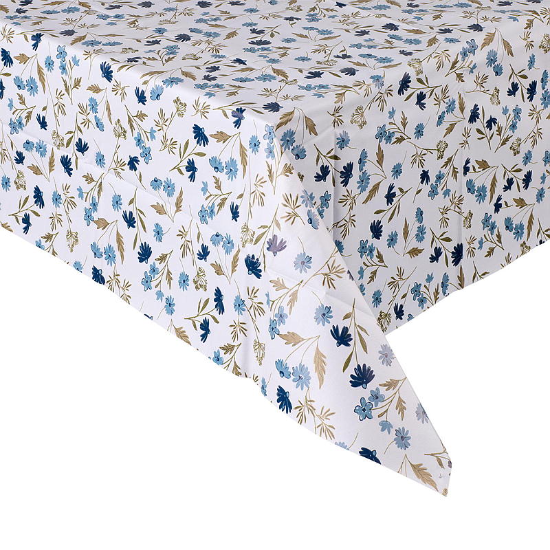 Hule para el hogar, 140x240 cm, flores azules
