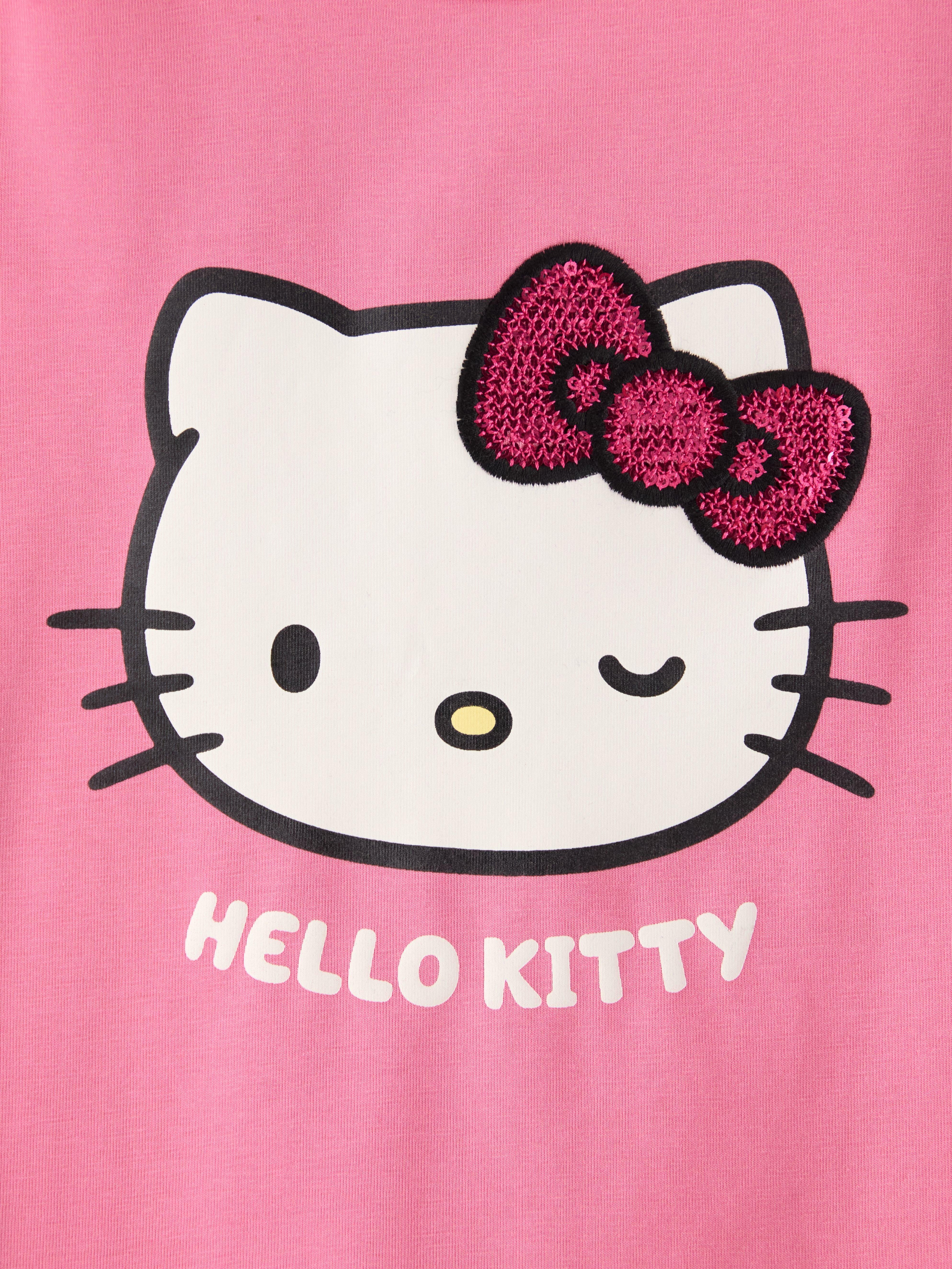 Růžový top s dlouhým rukávem Hello Kitty