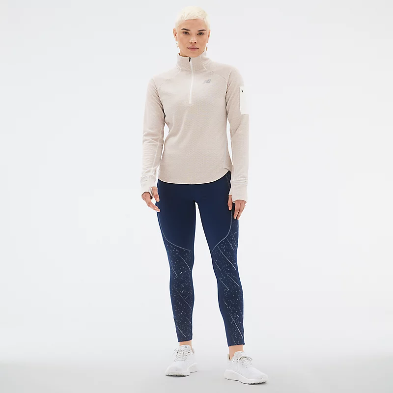 Chaqueta Damska bluza NB Heat Grid Half Zip - SEA SALT HEATHER