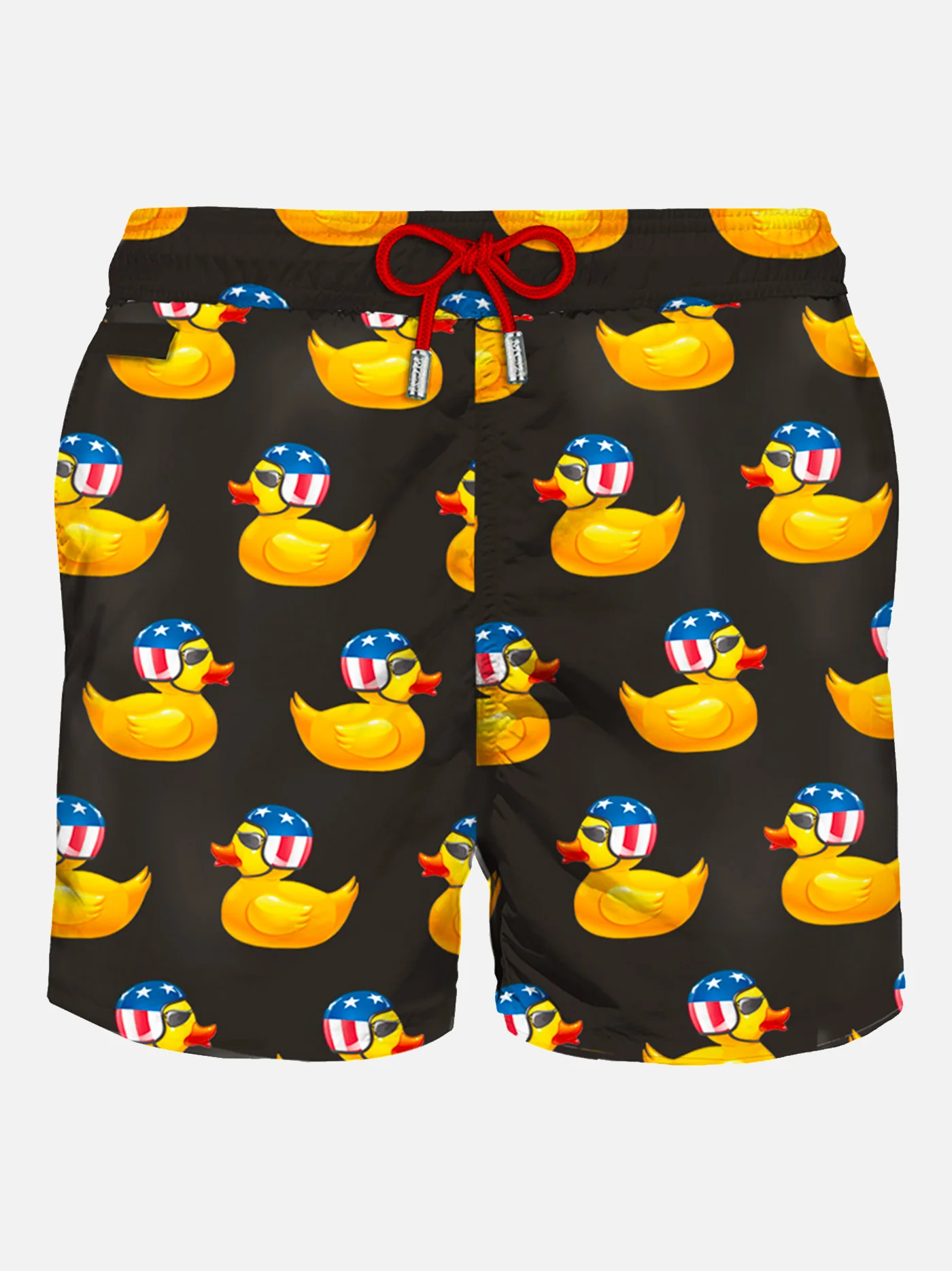 Lichtgewicht biker zwembroek voor heren met duck-print