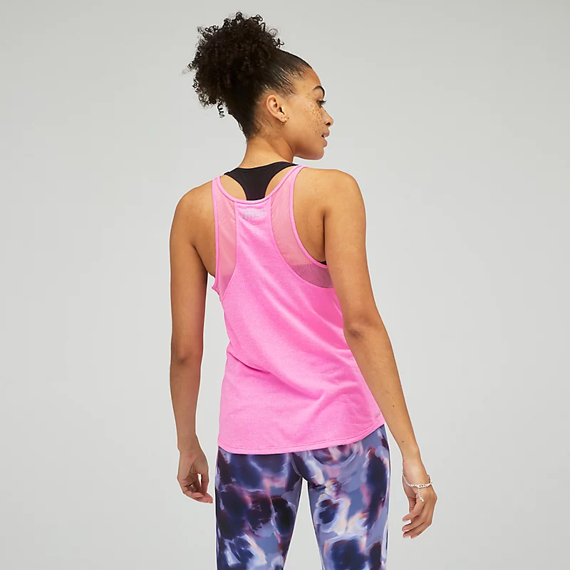 Haut imprimé pour femme Impact Run – Rose chiné éclatant