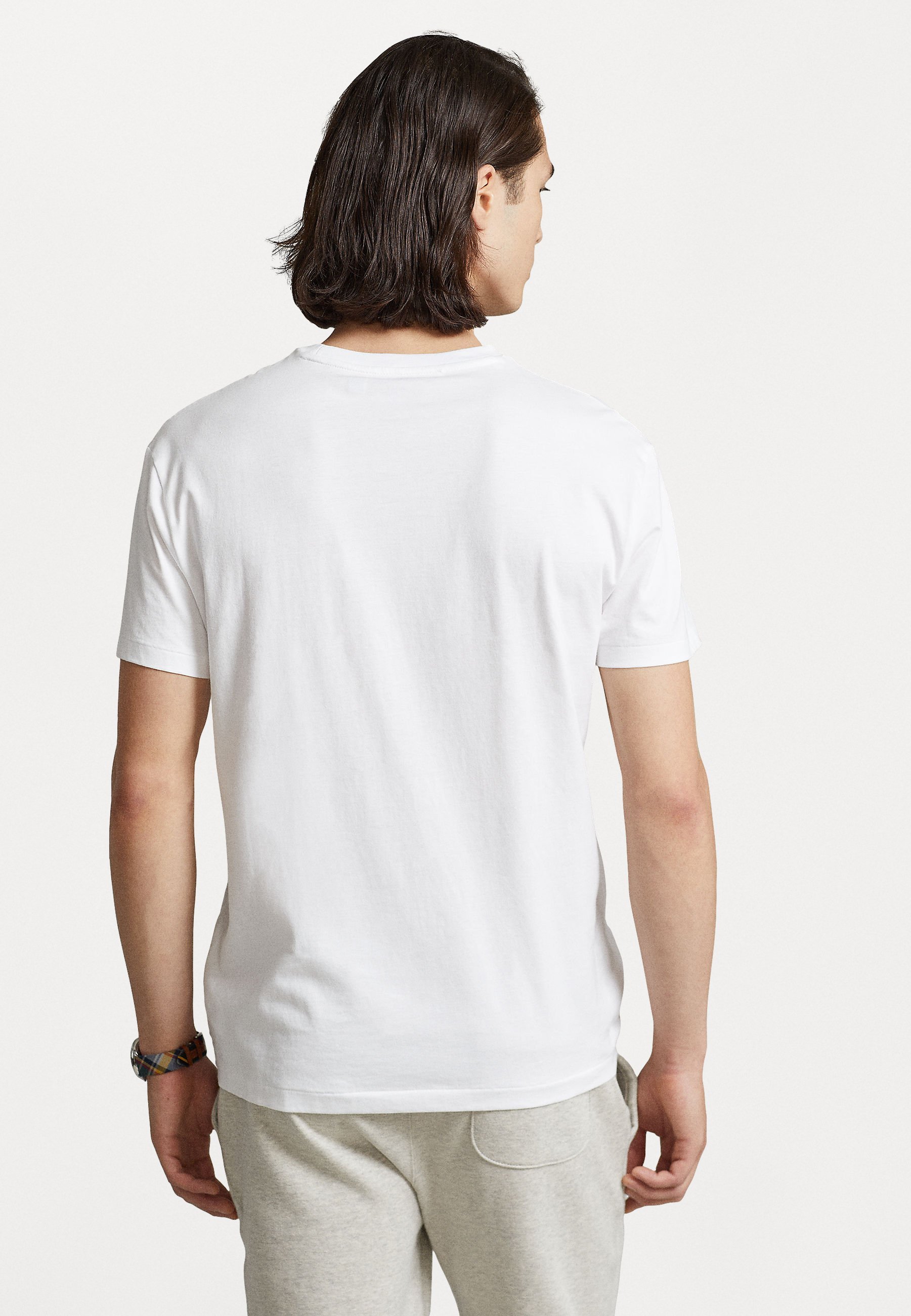 Polo Ralph Lauren CLASSIC FIT JERSEY T-SHIRT CON TASCHINO - T-shirt basic - bianca
