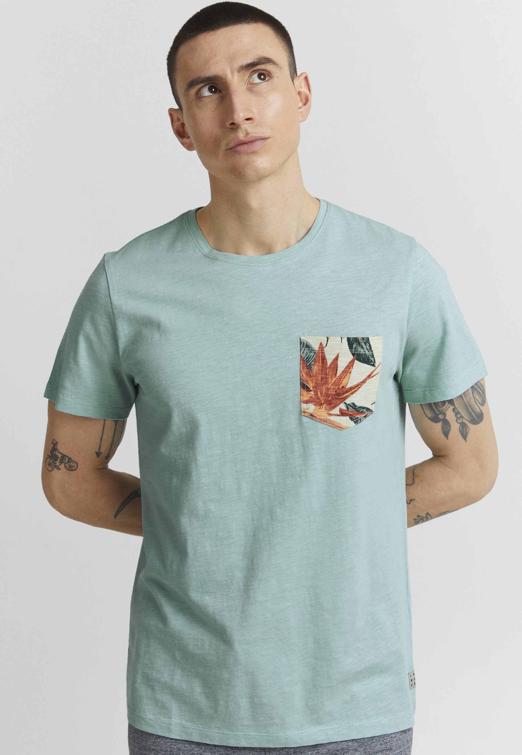 Blend BHTROP - T-shirt met print - kanaalblauw