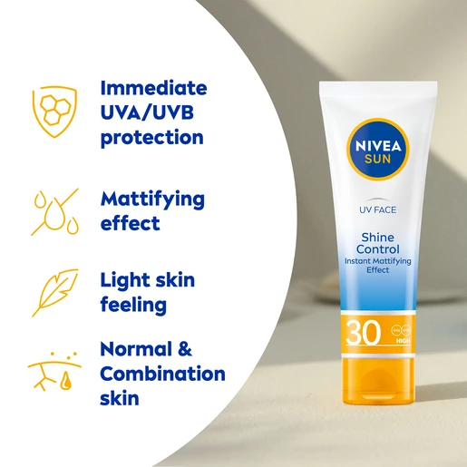 Cremă de față anti-stralucire cu protecție UV SPF30 50 ml - NIVEA