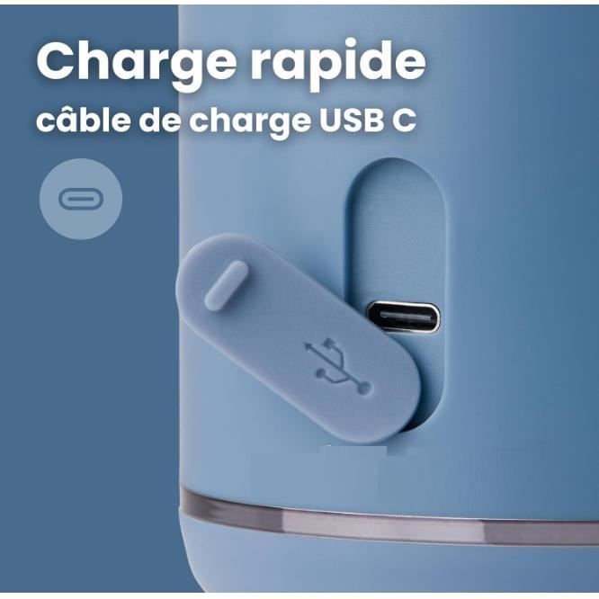 Calentador de agua portátil, calentador de agua portátil para leche de fórmula infantil con capacidad de 300 ml, calentador de biberones inalámbrico y portátil, fácil de transportar.
