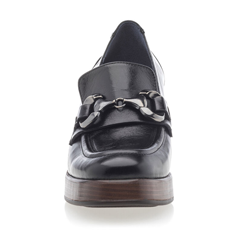 Schwarze Damen-Loafer/Bootsschuhe
