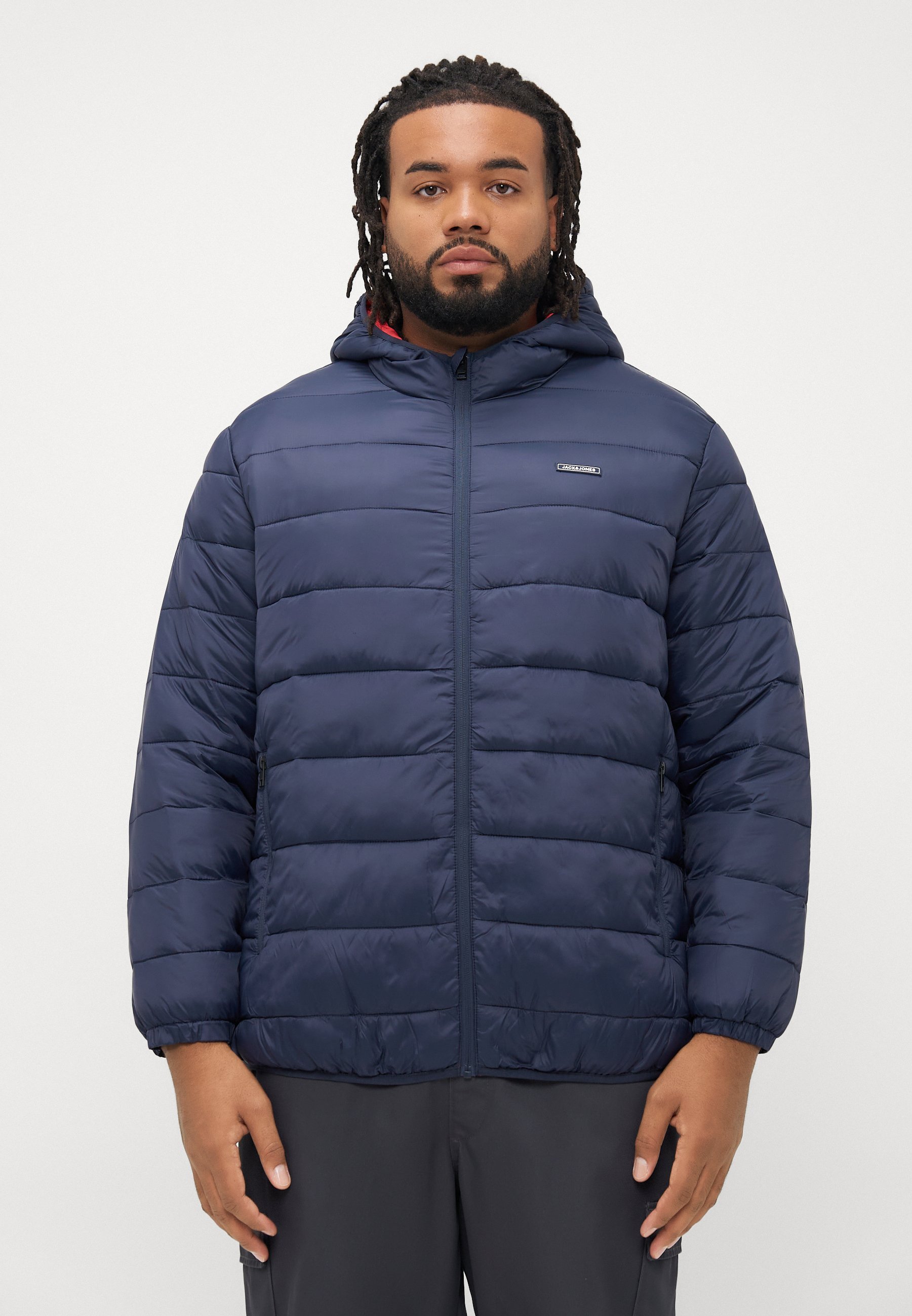 Jack & Jones JJVINCENT PUFFER HOOD - Lichte jas - marineblauw