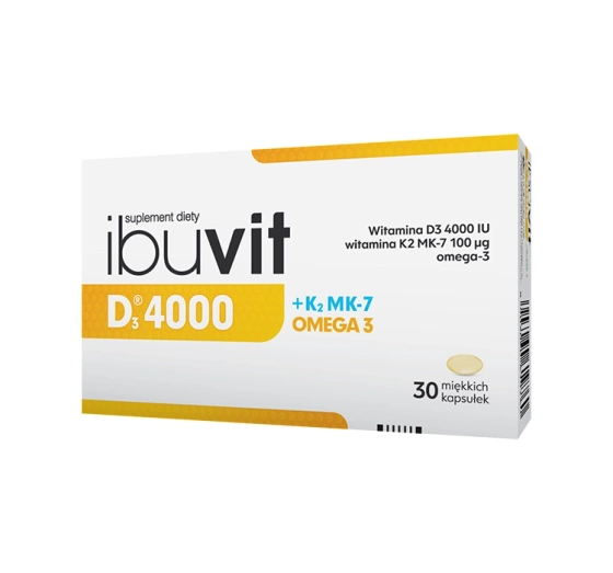 Ibuvit D3 4000 K2 MK-7 Omega-3 suplement diety dla osób dorosłych 30 kapsułek