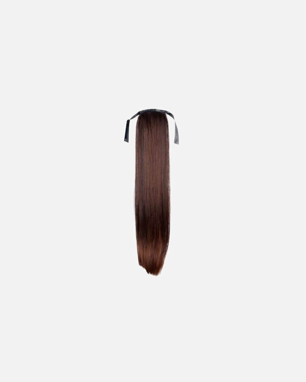 Fashiongirl Extensions Clip-In-Pferdeschwanz-Haarverlängerung Nr. 4 Braun – Glatt – 1 Stück