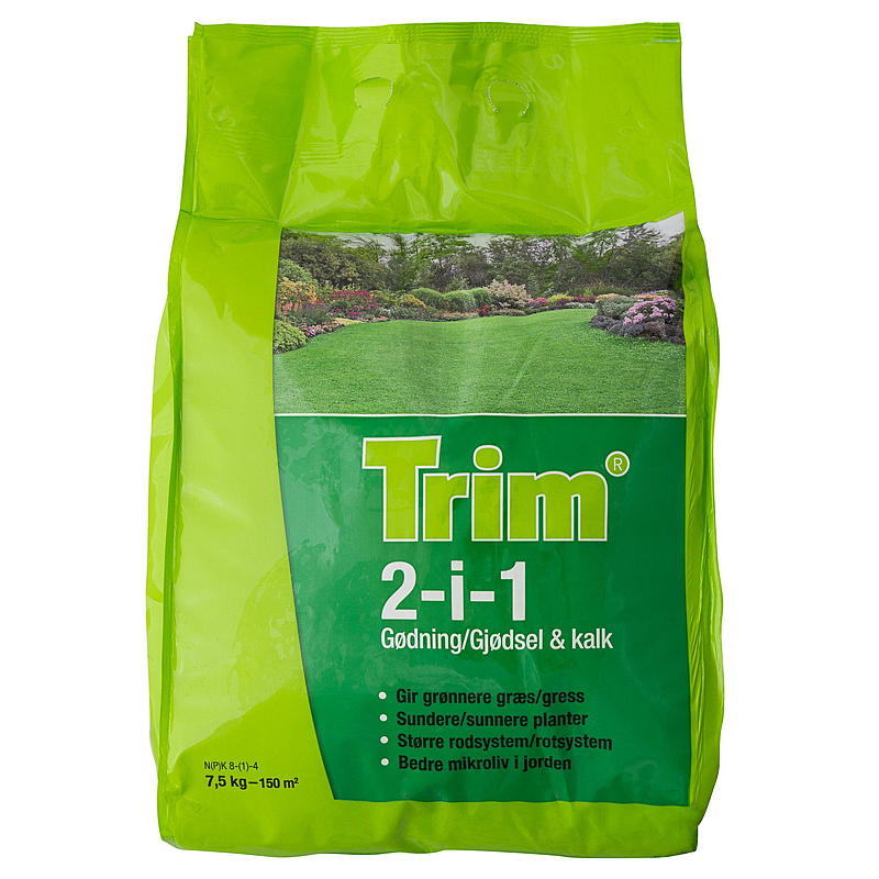 Trim meststof en kalk 7,5 kg, 2-in-1, Trim