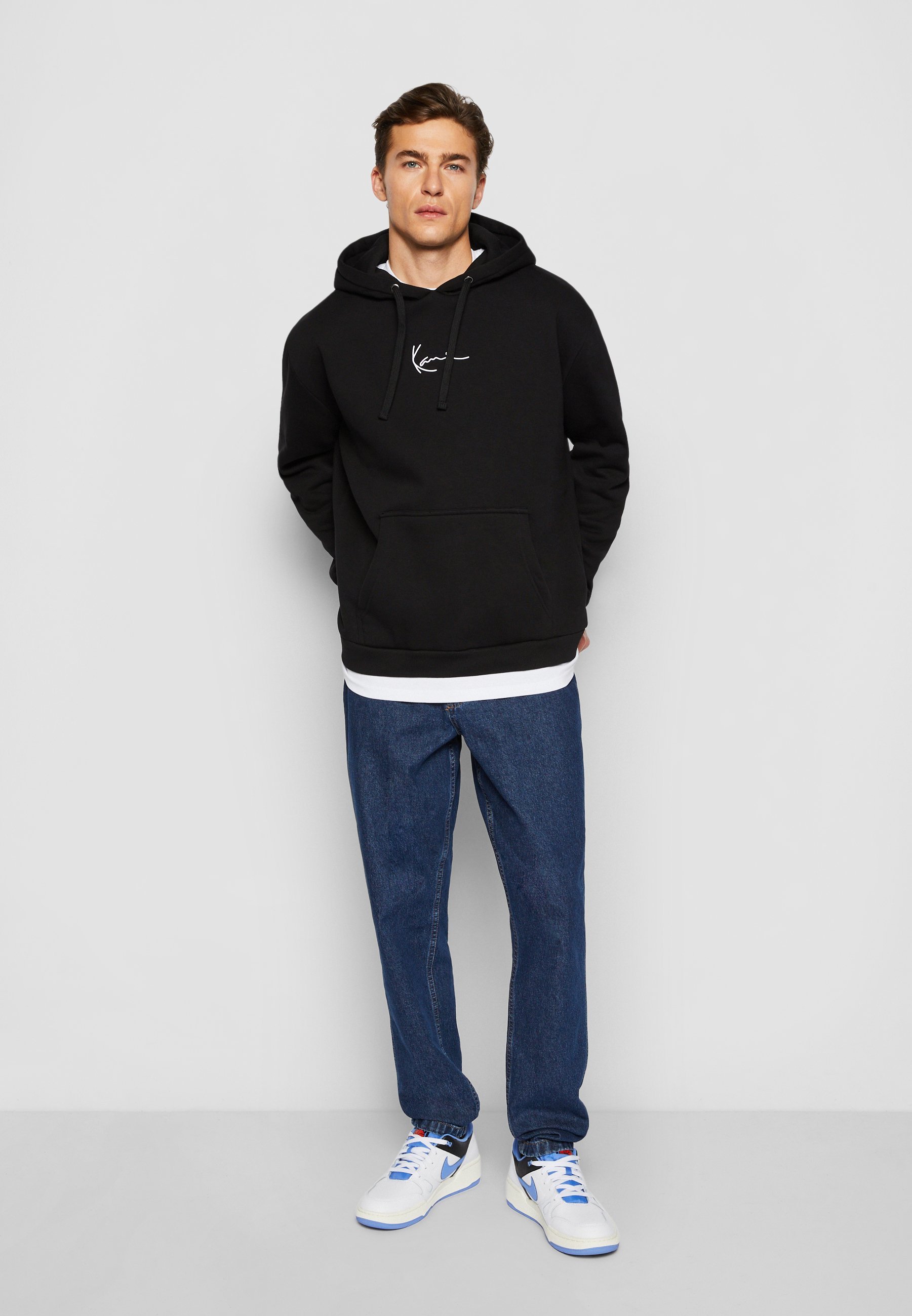 Karl Kani SIGNATURE HOODIE - Hoodie - zwart/wit