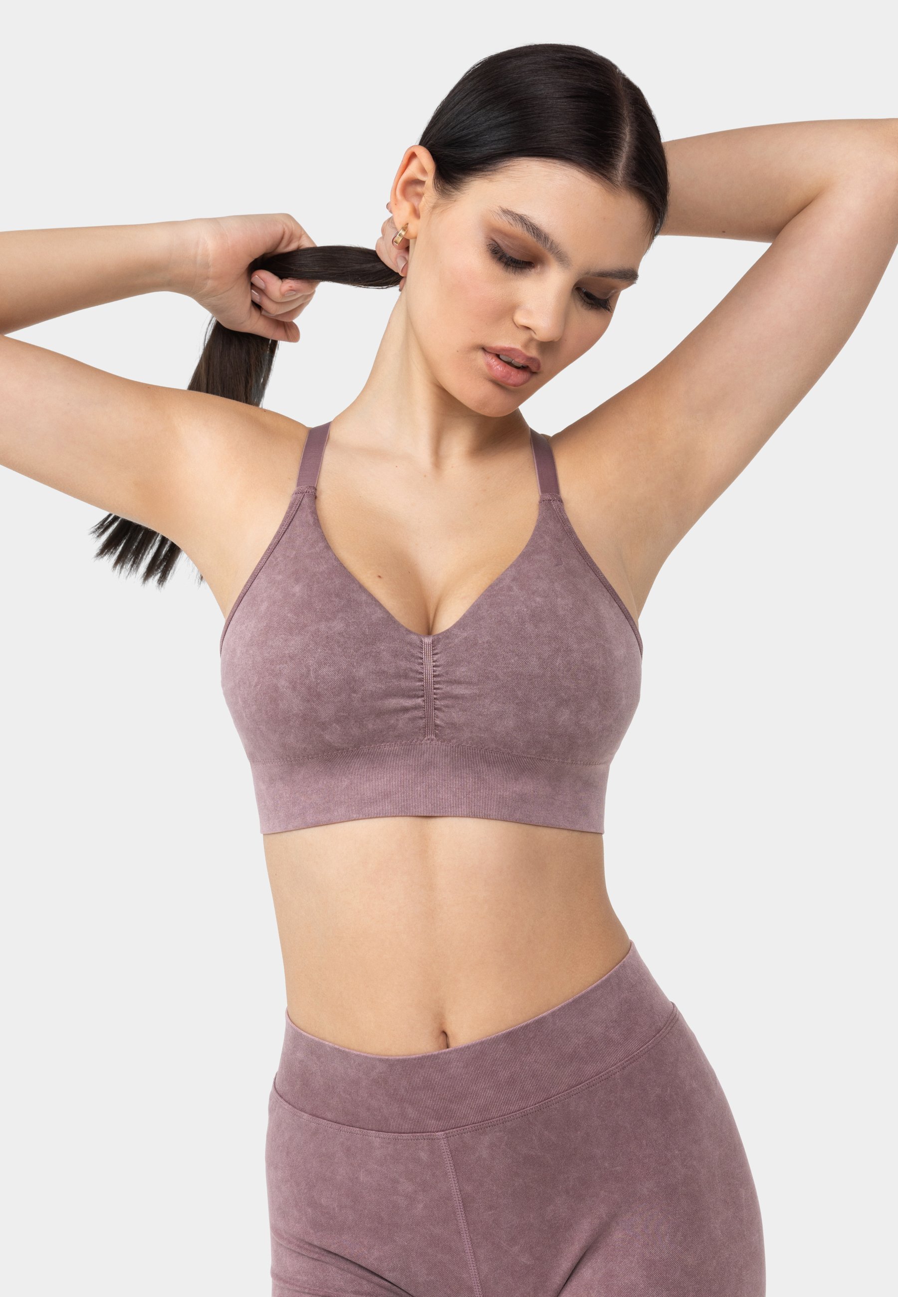 Carpatree MARBLE SEAMLESS - Sutien sport cu susținere ușoară - roz