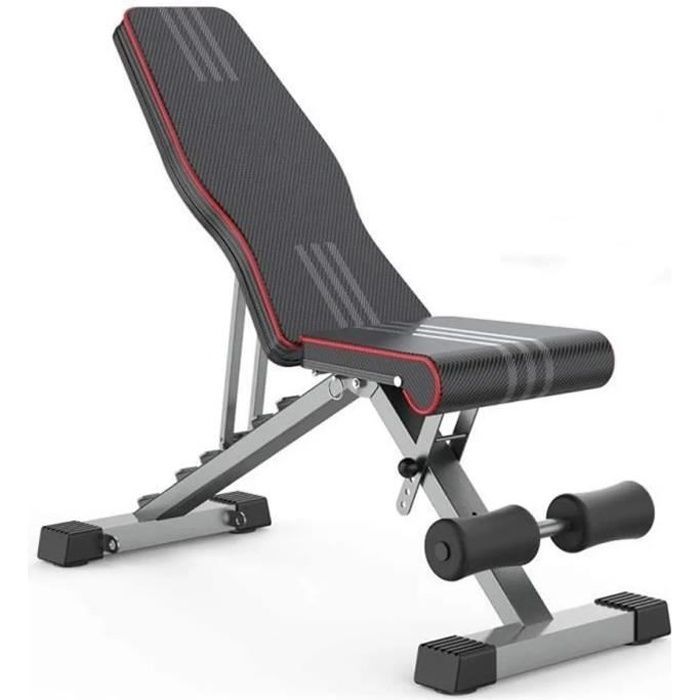 Banco de musculação dobrável Dripex - Banco de treino multifuncional ajustável - Banco de musculação para academia em casa e escritório