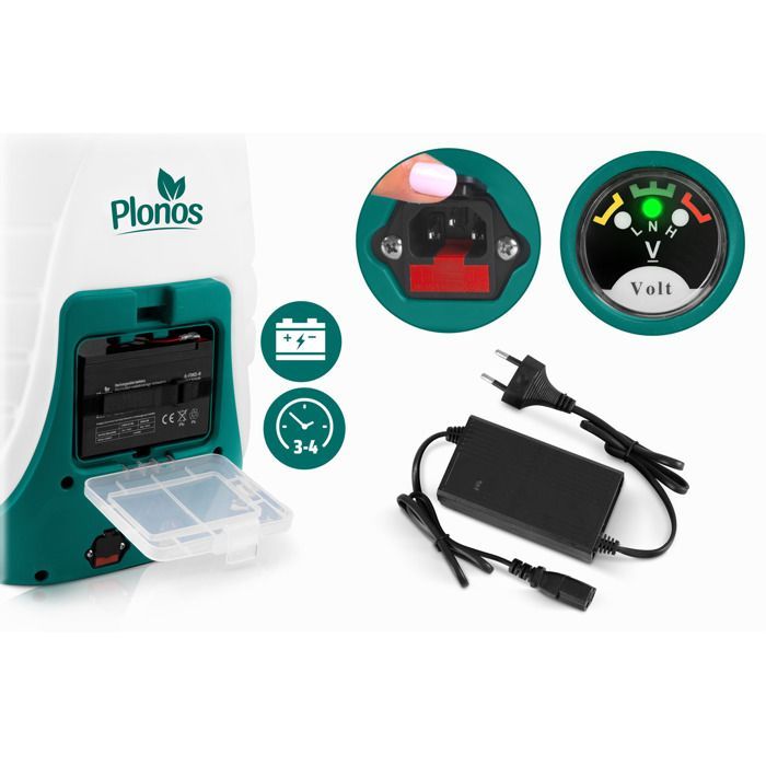 Pulverizador a batería - JANSHOP - Plonos PL-601 - 8 boquillas intercambiables - Depósito de PE resistente