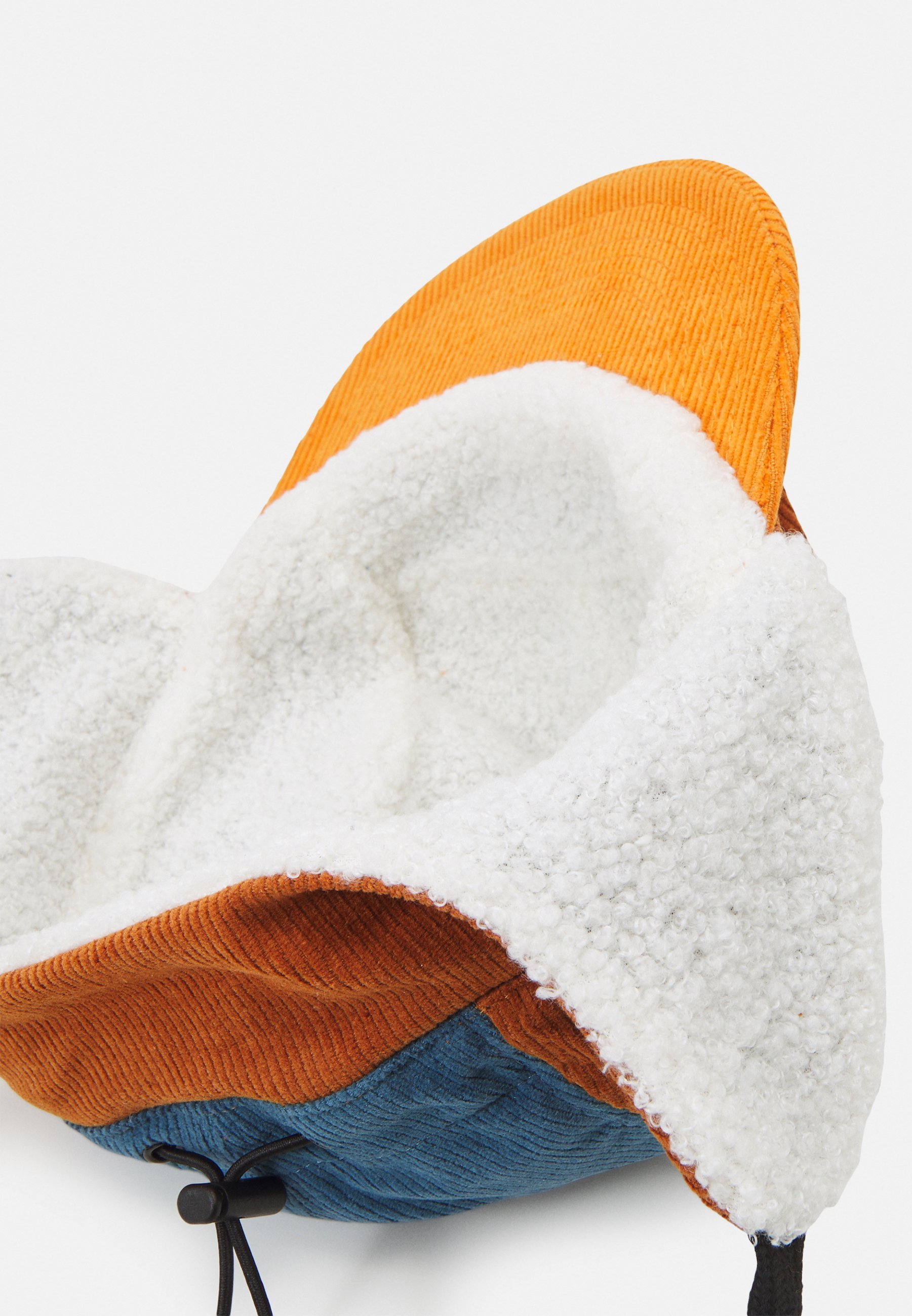 Cappello Lil'Boo con orecchie a pannello a blocchi, unisex - giallo/blu/marrone