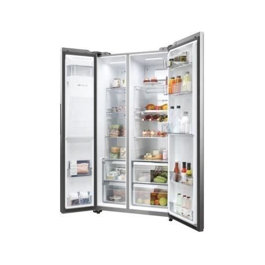 American-style refrigerator - HAIER - HSW59F18EIMM - Energy Class E - 601 L - 36 dB - Platinum