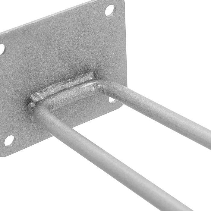 Soporte de pared Relaxdays, 24 cm de largo, gancho doble para pared, soporte para herramientas para garaje, taller y sótano, acero, plateado.
