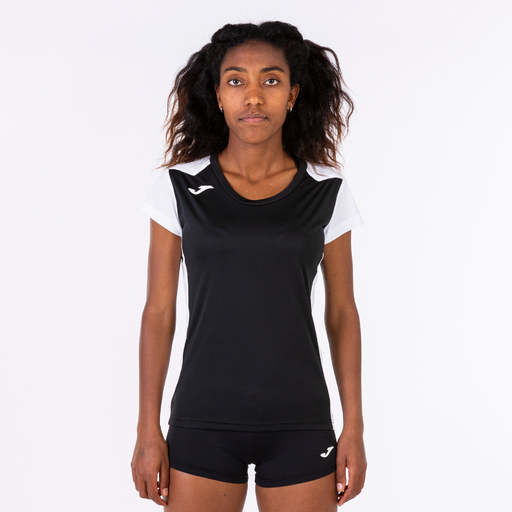  T-shirt à manches courtes Joma Record II Noir et blanc