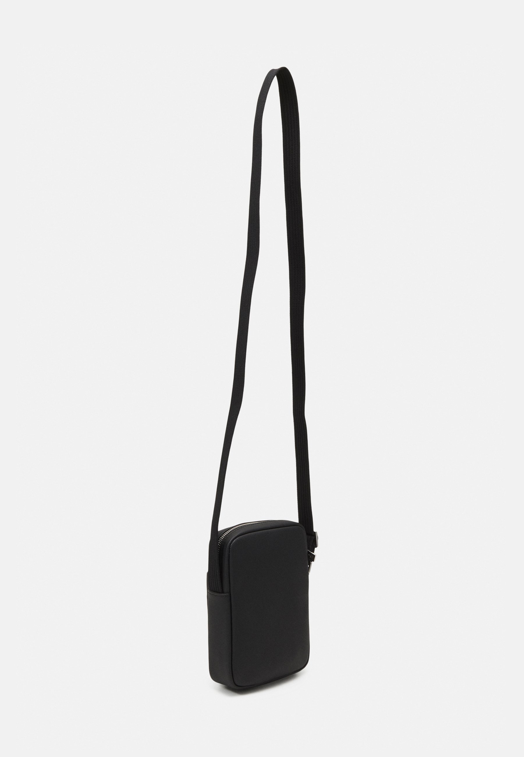 Bolsa transversal Lacoste masculina clássica unissex - preta