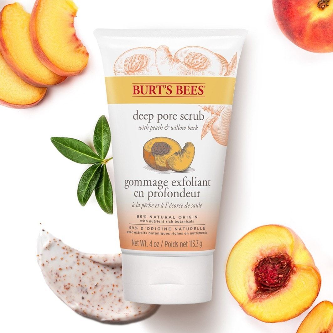 Burt's Bees piling za dubinsko čišćenje pora s breskvom i korom vrbe - 110 g