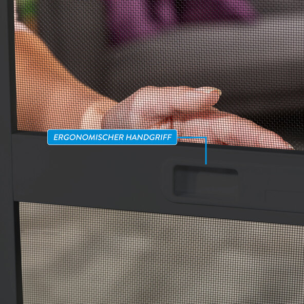 Insektnett aluminium dobbel skyvedør Comfort 240x240 cm, antrasitt