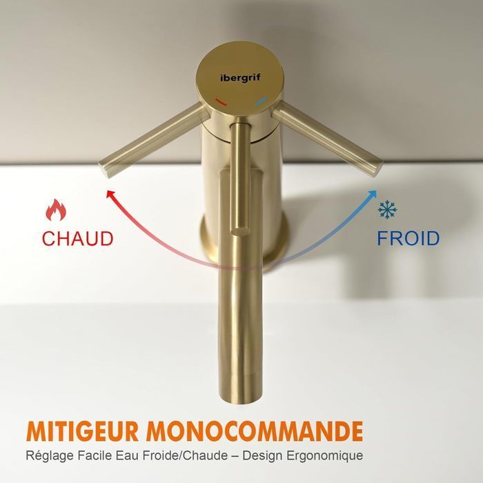 Grifo monomando para baño con rociador extraíble y mezclador cerámico silencioso para lavabo.