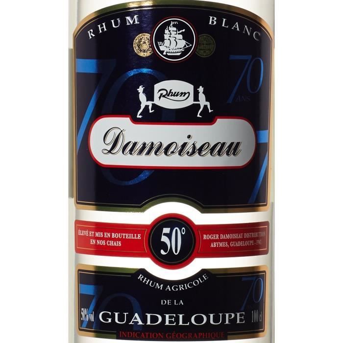 Damoiseau Rum – Weißer landwirtschaftlicher Rum – Guadeloupe – 50 % Vol. – 100 cl