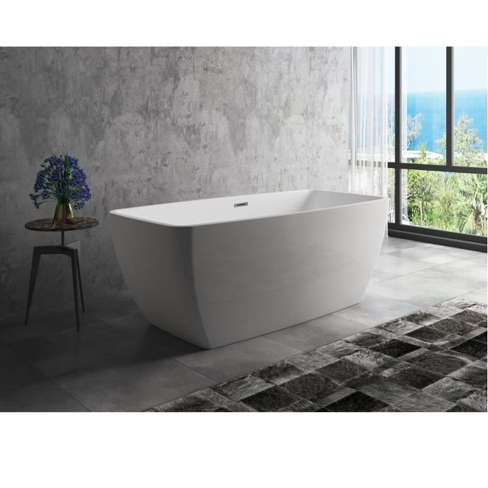 Bañera exenta - OCEANIC - Stellã - Acrílico - Desagüe automático - Blanco