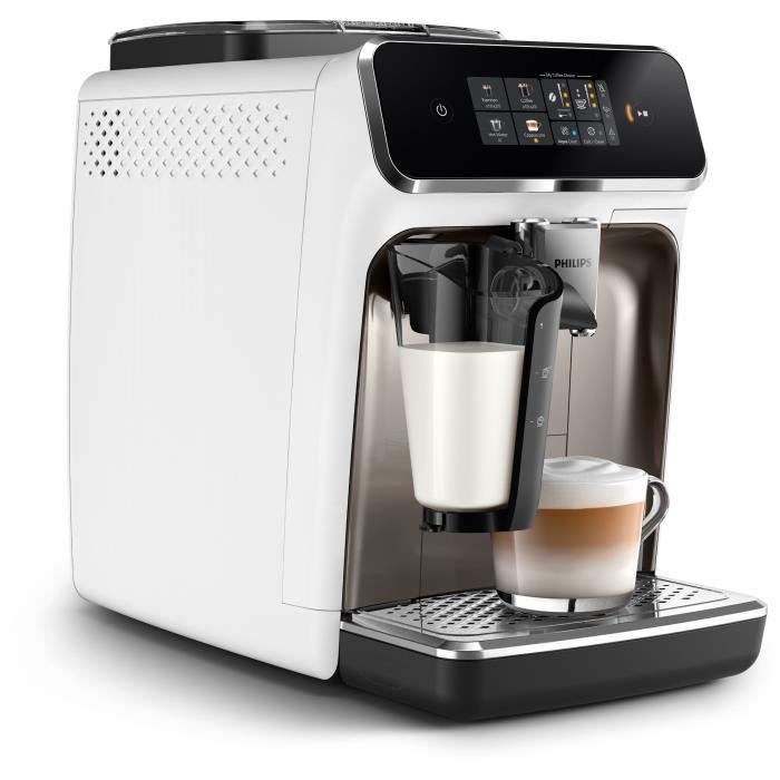Machine à café à grain Expresso broyeur - PHILIPS - EP2333/40 - Serie 2300 - LatteGo - Blanche