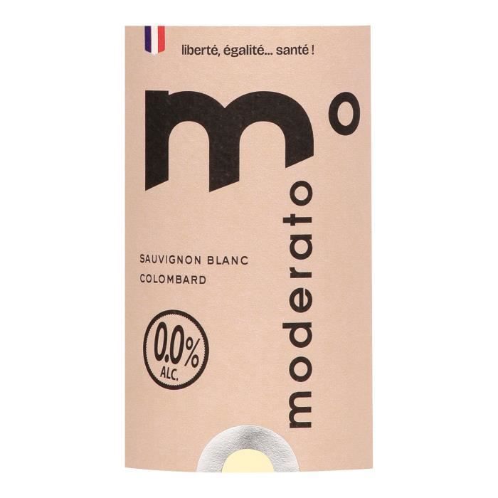 Moderato witte wijn zonder alcohol 0,0% - Colombard, Sauvignon Blanc - 75cl