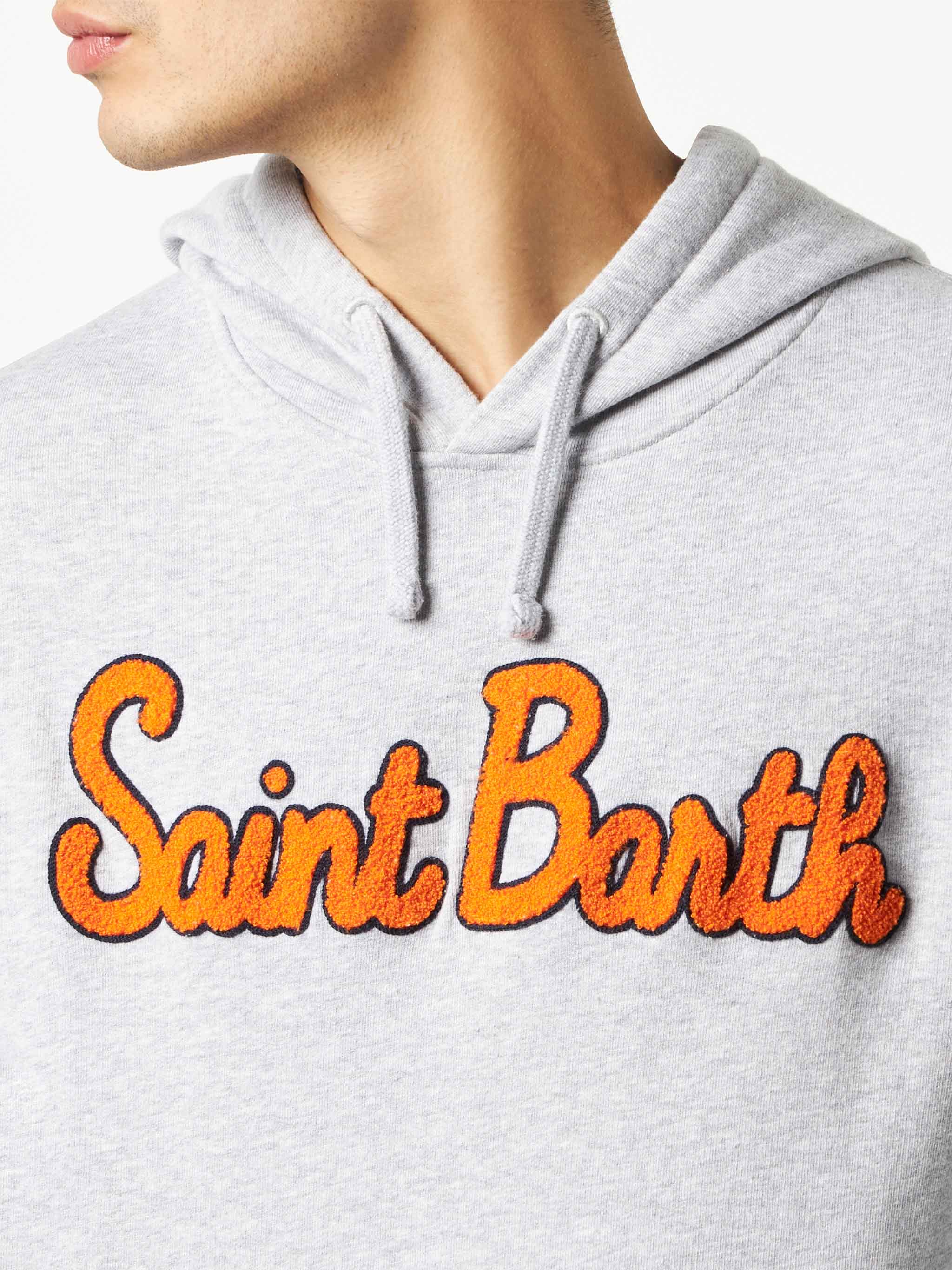 Katoenen hoodie voor heren met patch