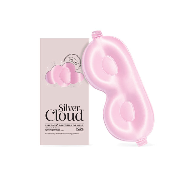 Růžová konturovaná spací maska Silver Cloud