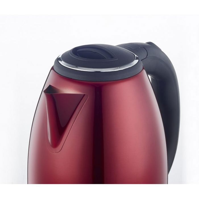 Hervidor eléctrico inalámbrico de acero inoxidable Herzberg HG5011-RED de 1,8 L