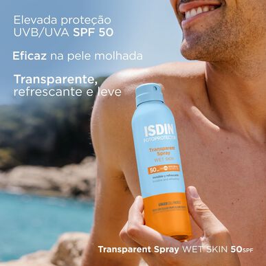 Isdin Wet Skin tělový opalovací sprej SPF50 250 ml