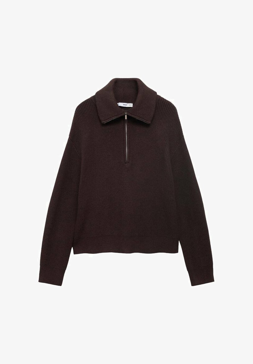 Pull Mango ZIPPER - marron