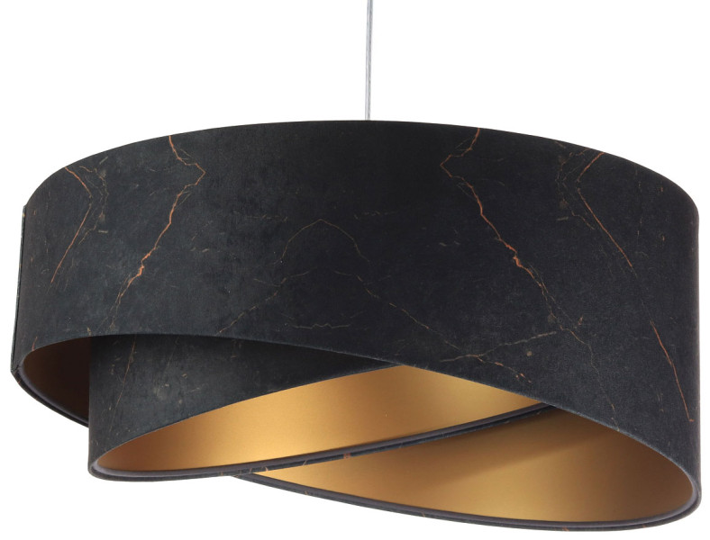Czarnozłota lampa wisząca glamour - Avren