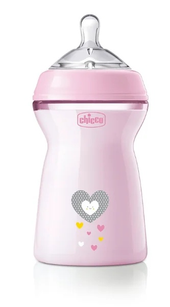 CHICCO Mamadeira Chicco Natural Feel PP 6 meses+ 330 ml rosa