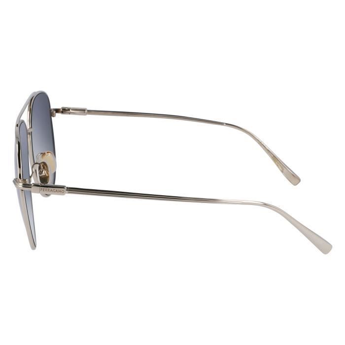 FERRAGAMO SF308S Aviator-Sonnenbrille - 715 Hellgold/Blau-Verlauf - Herren