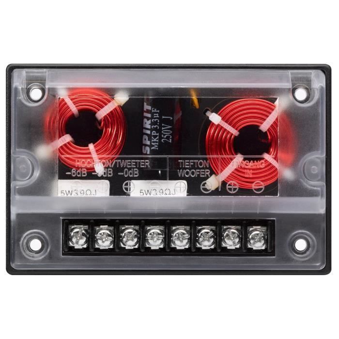 Kit de 2 vías - MTX AUDIO - 16,5 cm - 4 Ω - 90 Wrms - Chasis de aluminio - Bobina móvil TIL de 30 mm - Tweeter de neodimio de 28 mm