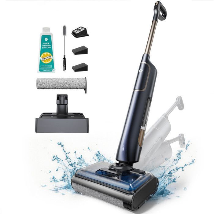 Vactidy Cleanova X7 - Draadloze steelstofzuiger en dweil - 20 kPa, 50 min. gebruiksduur, 1,4 l stofreservoir - 180° kantelbaar - Randreiniging - Nat/droog
