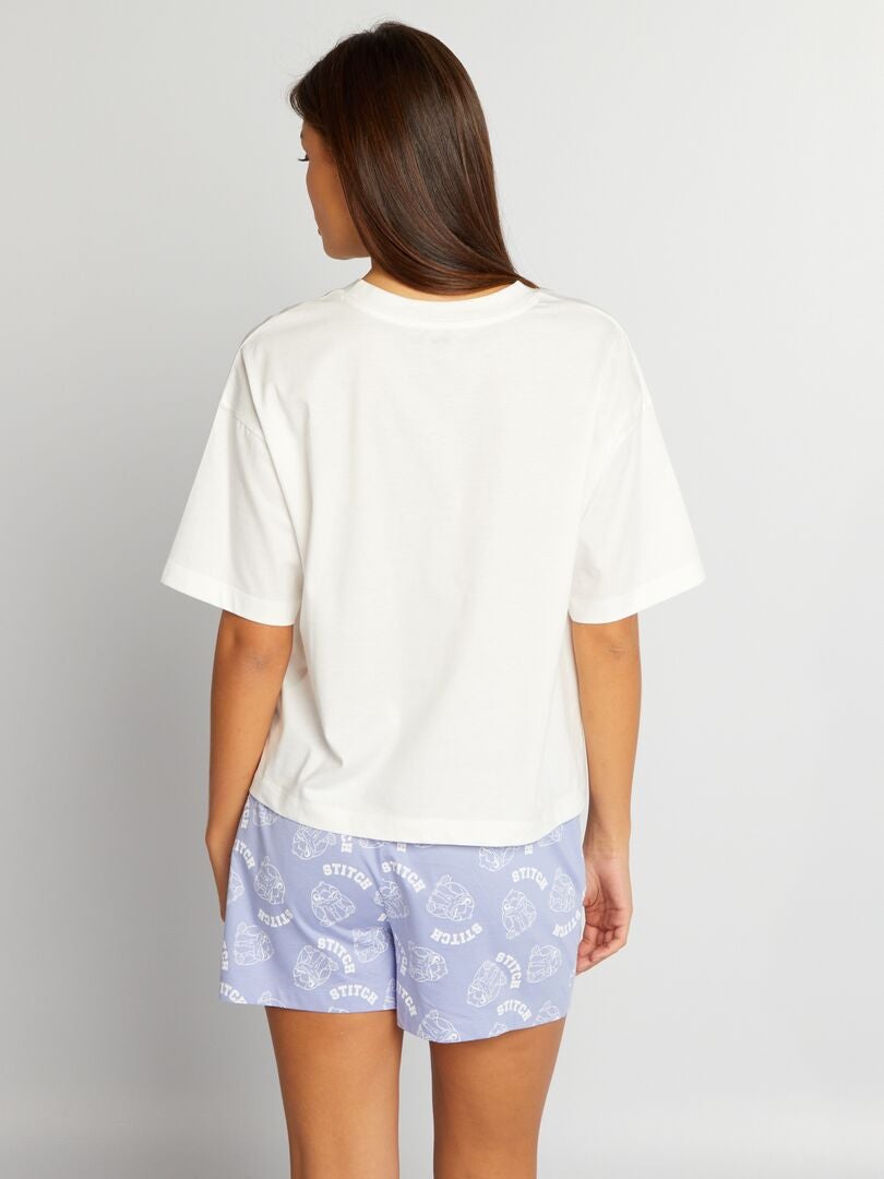 Disney korte pyjamaset - 2-delig - wit