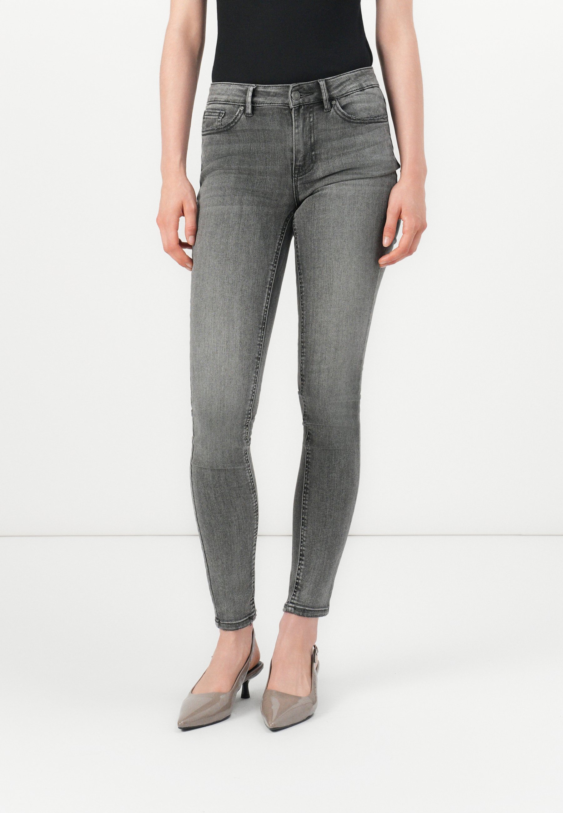 Vero Moda VMFLASH - Jeggings - medium grey